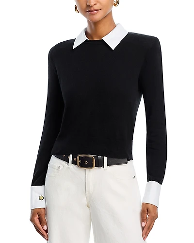 L'Agence April Poplin Collar Pullover