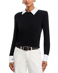 L'Agence April Poplin Collar Pullover