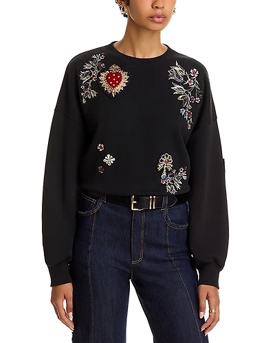 Cinq a Sept Heritage Patch Brand Sweatshirt