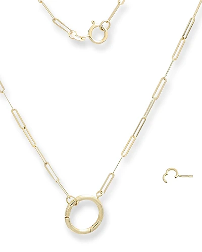 Bloomingdale's Fine Collection O-Clasp Paperclip Necklace