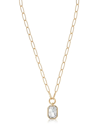 Ettika Stone Bezel Deco Pendant Necklace