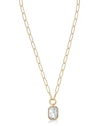 Ettika Stone Bezel Deco Pendant Necklace