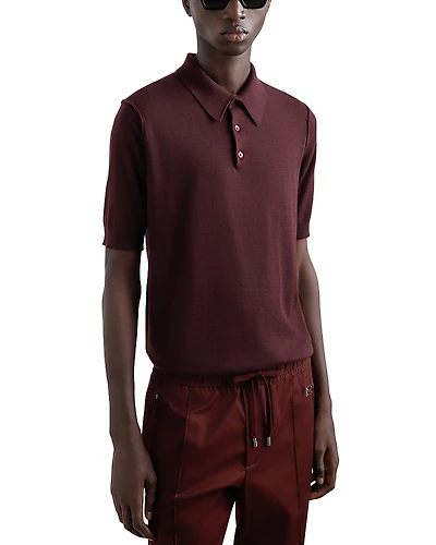 Dolce & Gabbana Short Sleeve Cashmere Polo Shirt