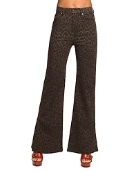 Ramy Brook Tyra High Rise Flared Animal-Print Jeans