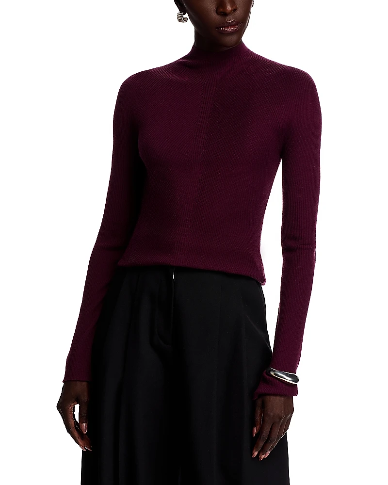 Boss Foliora Wool Mock Neck Sweater
