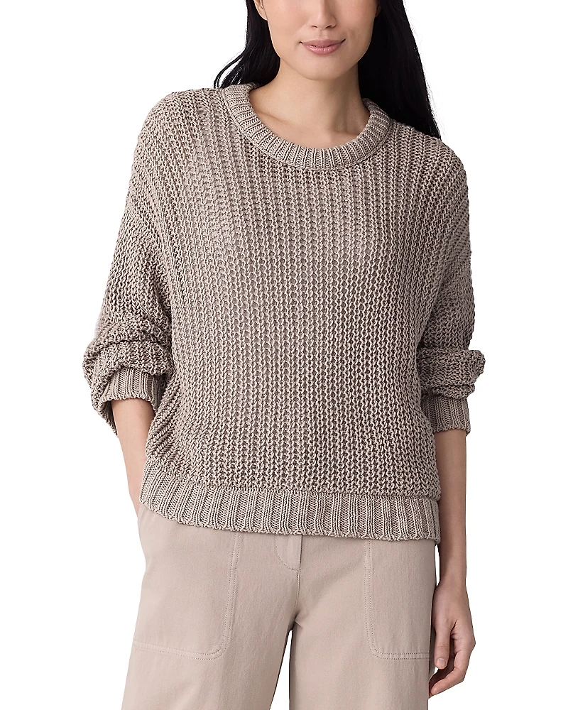 Eileen Fisher Cotton Crewneck Sweater