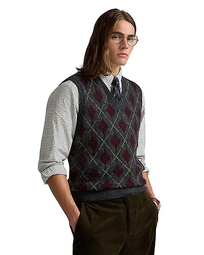 Polo Ralph Lauren Argyle Wool Cashmere Sweater Vest