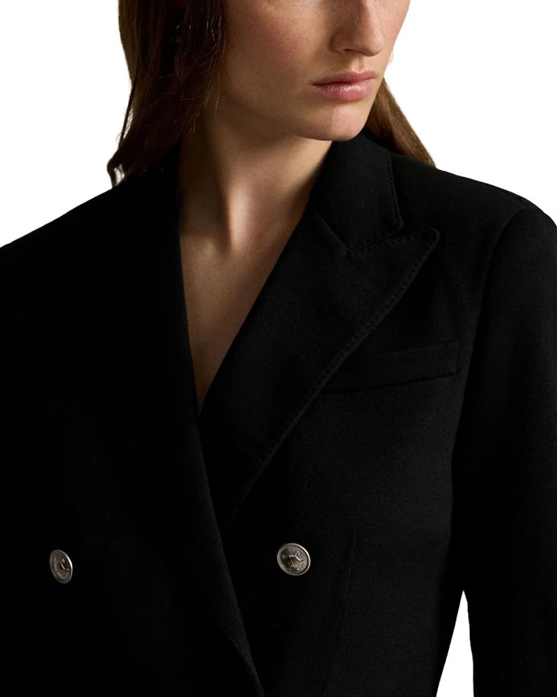 Knit Double Breasted Blazer
