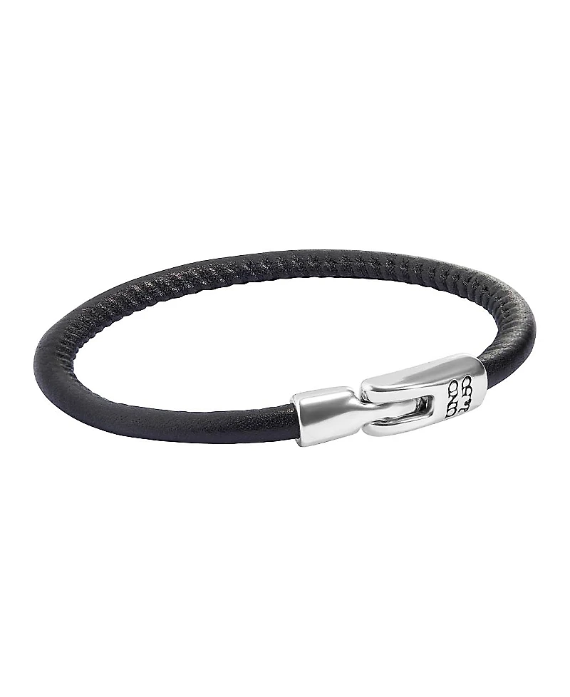 UNOde50 Black Leather Clasp Bracelet