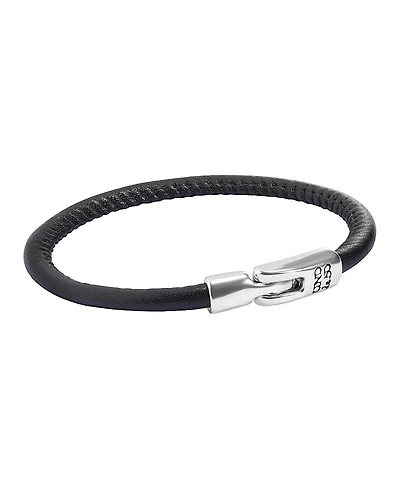 UNOde50 Black Leather Clasp Bracelet
