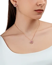 Miseno Jewelry 18K Rose Gold Ischia Pendant Necklace with Diamonds & Pink Sapphires