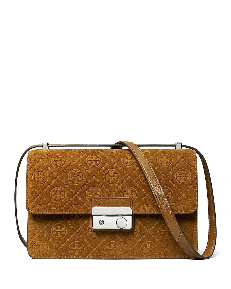 Tory Burch T Monogram Suede Crossbody