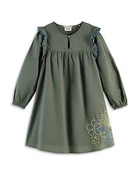 Scotch & Soda Girls' Seersucker Embroidered Dress - Little Kid, Big Kid