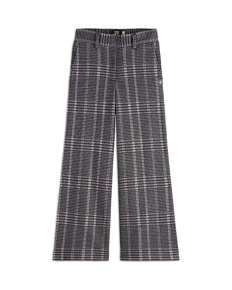 Scotch & Soda Girls' Wide Leg Checked Pants - Little Kid, Big Kid