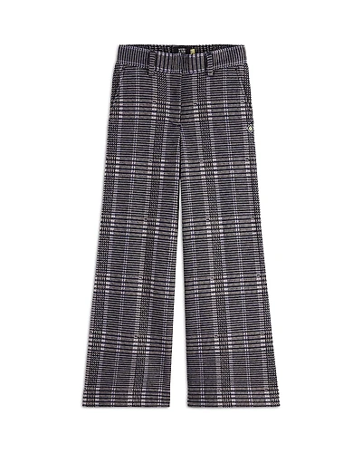 Scotch & Soda Girls' Wide Leg Checked Pants - Little Kid, Big Kid