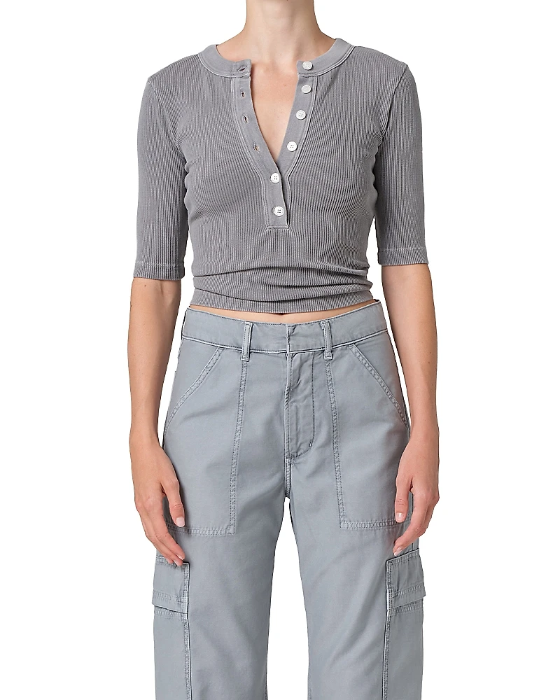 Citizens of Humanity Nali Short Sleeve Henley Top