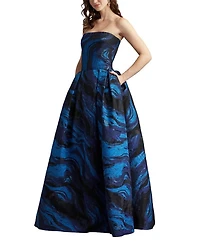 Valora Strapless Jacquard Ball Gown