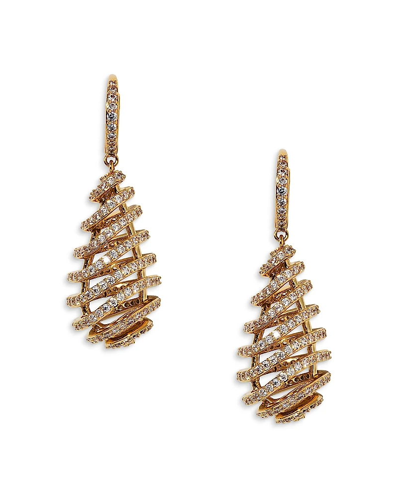 Nadri Pisa Open Pave Drop Earrings, 1.6L