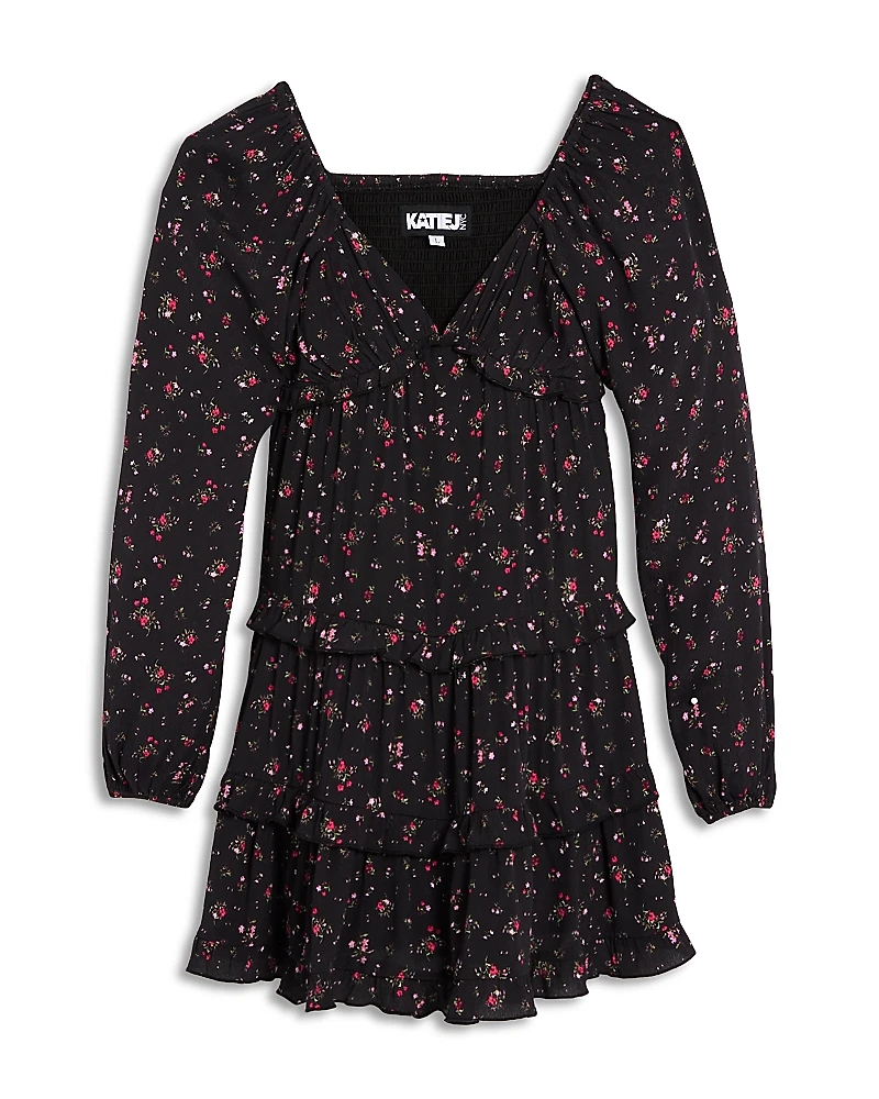 KatieJnyc Girls' Tween Annalise Long Sleeved Dress - Big Kid