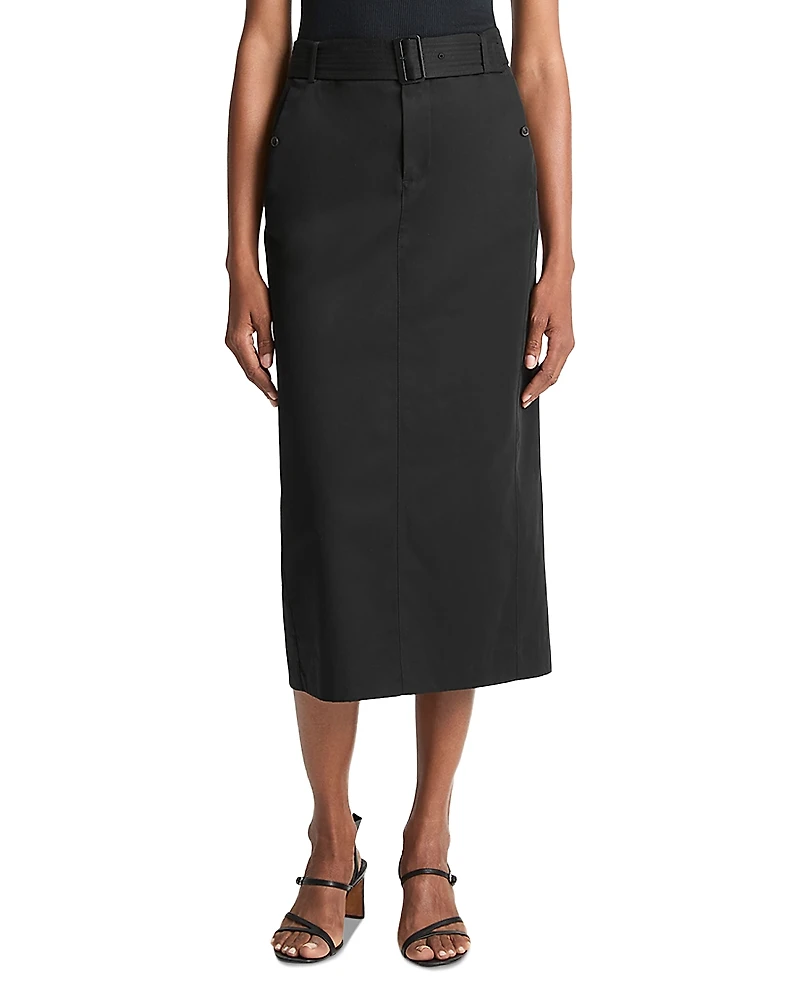 Vince Belted Midi Skirt