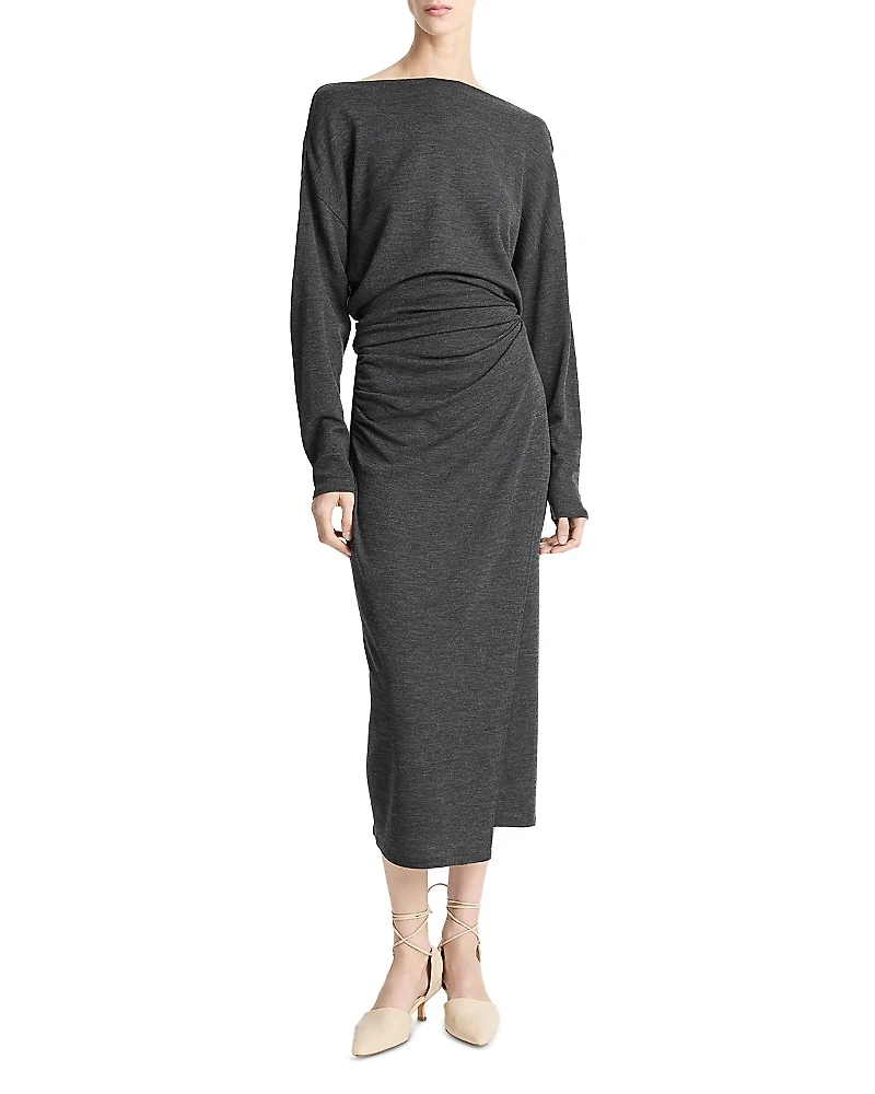 Vince Draped Midi Skirt