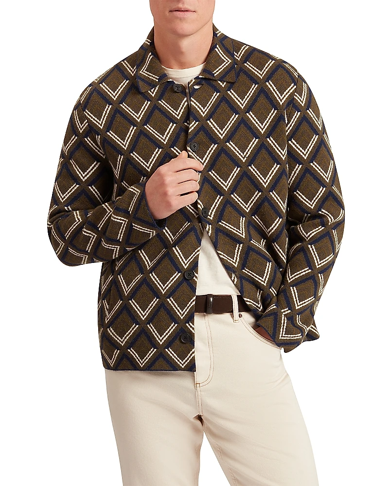 Ted Baker Dicapri Geo Jacquard Knitted Jacket