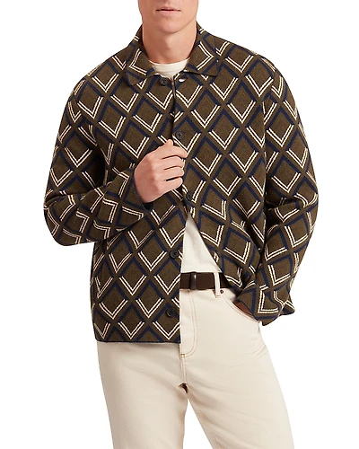 Ted Baker Dicapri Geo Jacquard Knitted Jacket