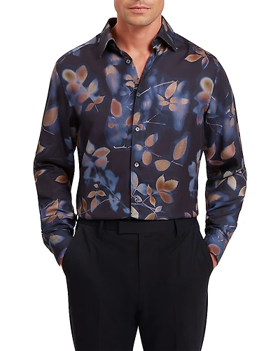 Ted Baker Kalmill Regular Fit Leaf Shadow Print Shirt