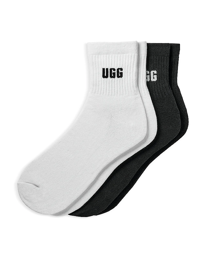 Ugg Quinlin Logo Quarter Socks, Pack of 2