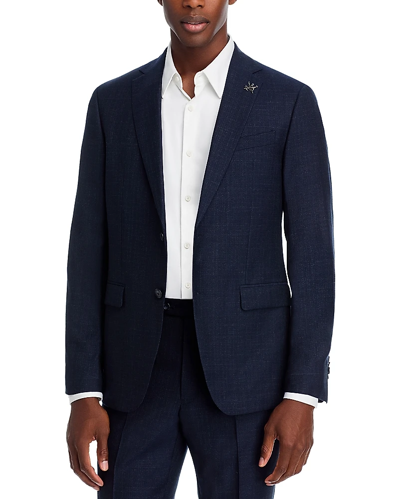 John Varvatos Star Usa Crepe Melange Solid Slim Fit Suit Jacket