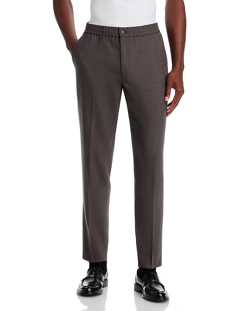 Theory Mayer Drawstring Flannel Jaspe Elasticated Waist Trousers