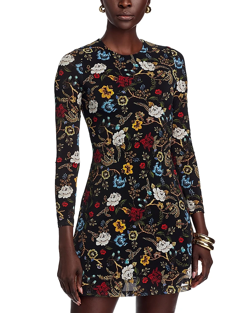 Alice and Olivia Delora Floral Print Mini Dress
