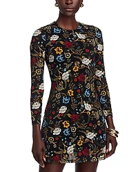 Alice and Olivia Delora Floral Print Mini Dress