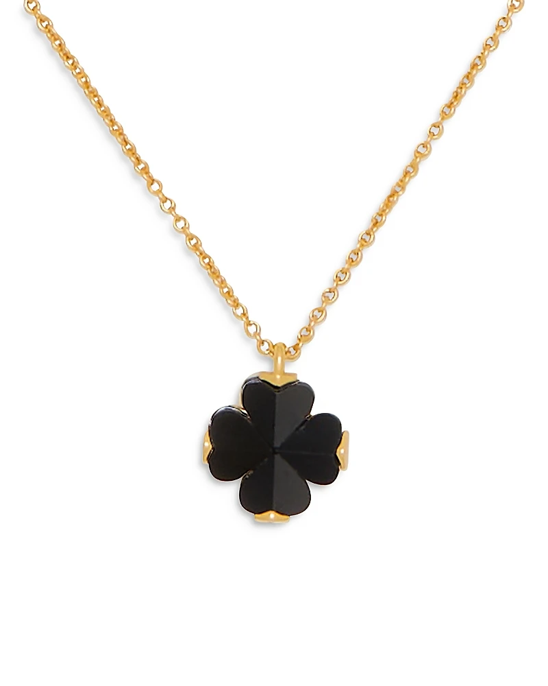 kate spade new york Spade Flower Stone Mini Pendant Necklace, 16-19