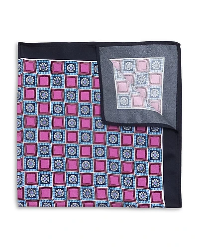 The Men's Store at Bloomingdale's Floral Medallion Geometric Silk Pocket Square - Exclusive