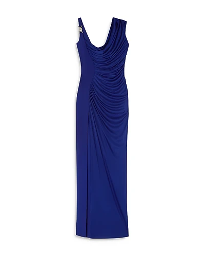 Versace Gathered Jersey Gown
