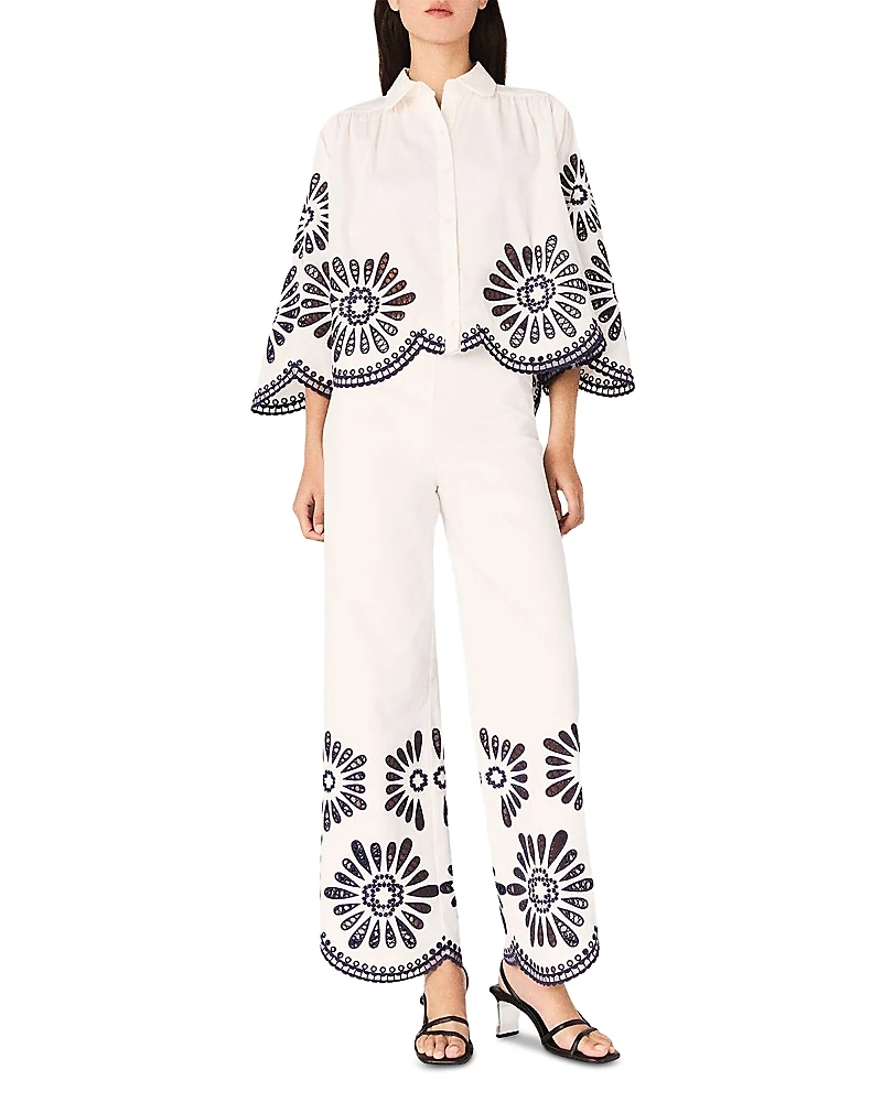 Maje Cuba Floral Lace Blouse