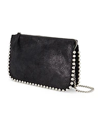 Elle Collection Silver Trimmed Wallet on Chain Clutches Bag