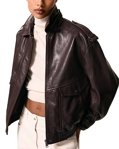 Reiss Peyton Leather Jacket