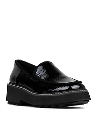 Donald Pliner Women's Peggi Black Leather Wedge Loafers
