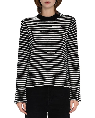 Zadig & Voltaire Spiky Wool Cashmere Crewneck Sweater