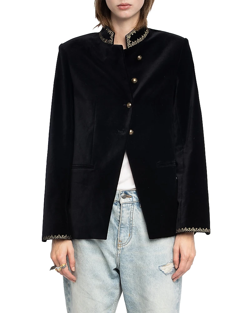 Zadig & Voltaire Verysa Velvet Blazer