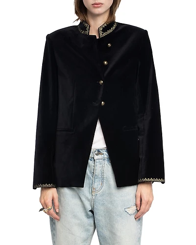 Zadig & Voltaire Verysa Velvet Blazer
