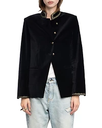 Zadig & Voltaire Verysa Velvet Blazer