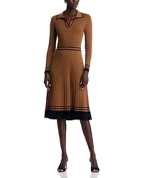 T Tahari Spread Collar Flare Dress - Exclusive