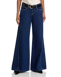 L'Agence Savina High Rise Wide Leg Jeans