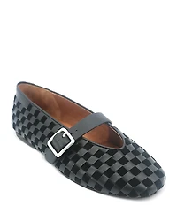 Gentle Souls by Kenneth Cole Women's Winifred Woven Suede Ballerina Flats