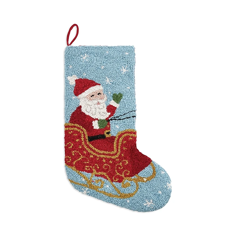 Peking Handicraft Santa On Sleigh Hook Stocking