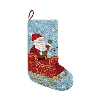 Peking Handicraft Santa On Sleigh Hook Stocking