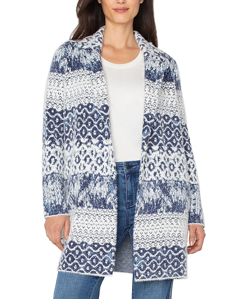 Liverpool Los Angeles Open Front Mixed Print Cardigan